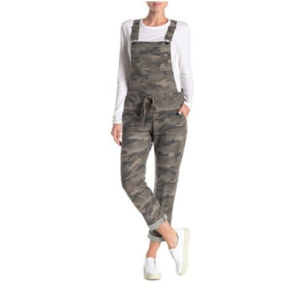 Socialite Denim - NEW Socialite Knit Drawstring Waist Camo Overalls